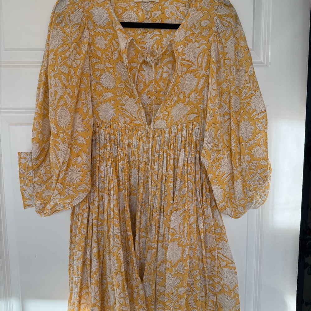 Floral Yellow Mini Dress